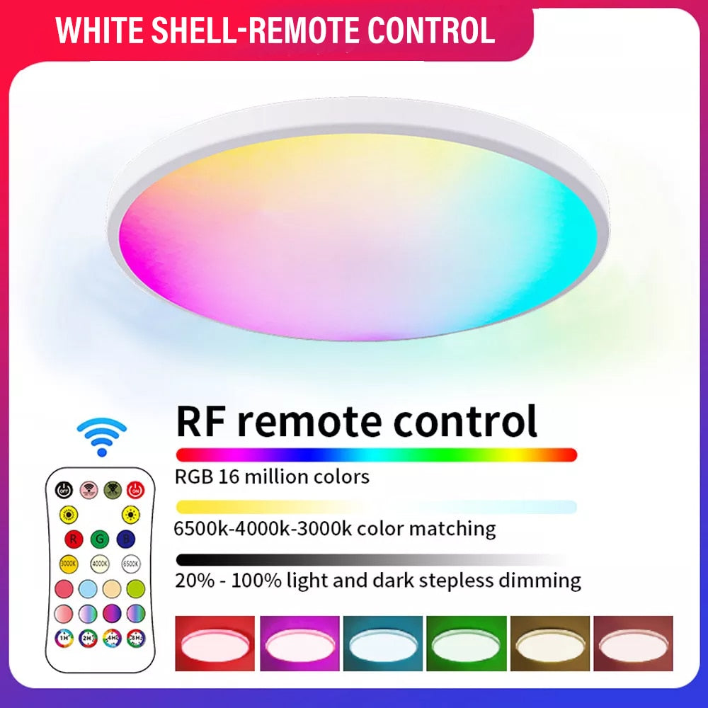 Smart WIFI LED Round Ceiling Light RGBCW Dimmable TUYA APP Compatible with Alexa Google Home Bedroom Living Room Ambient Light